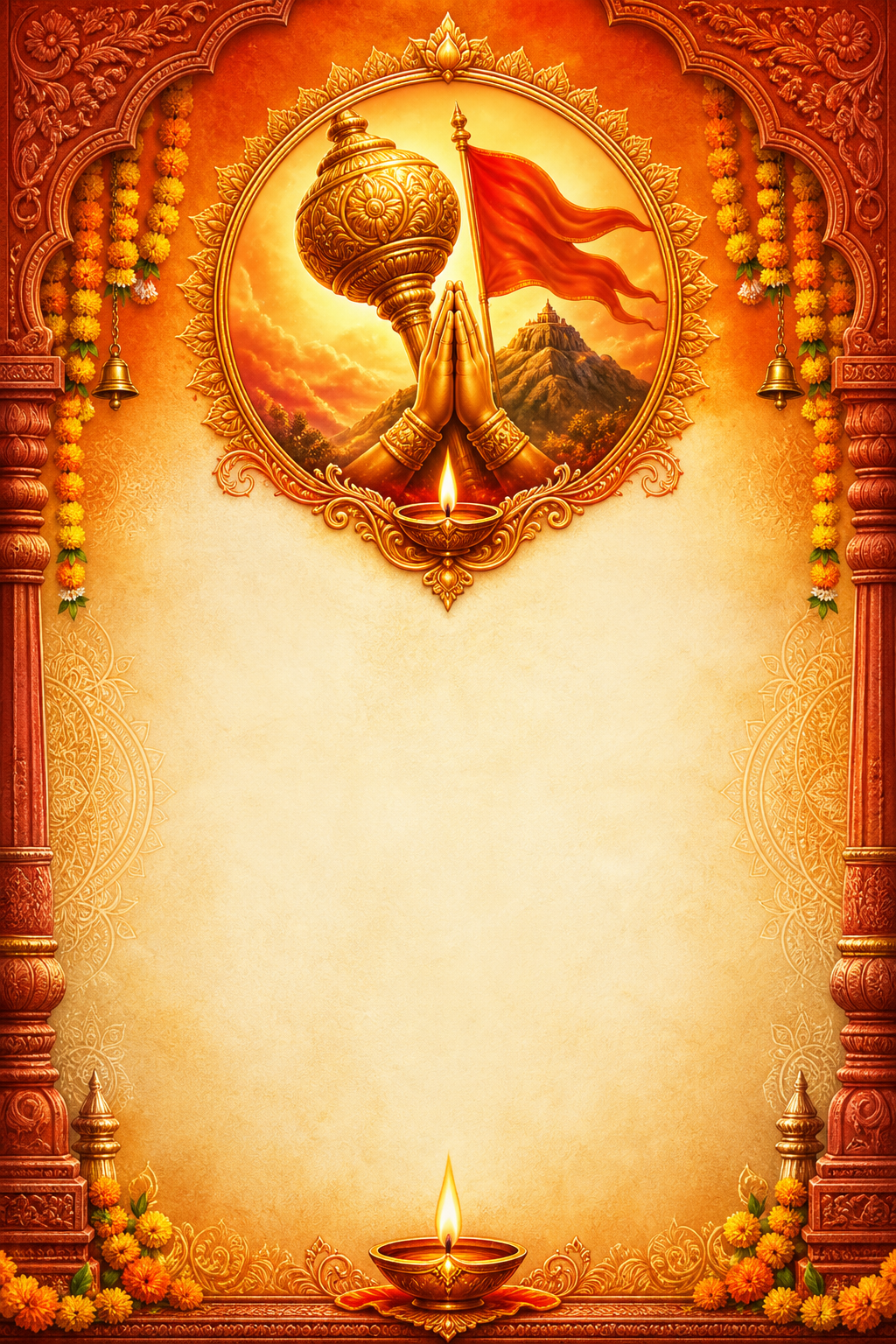 Hanuman Chalisa Path hindi invitation template