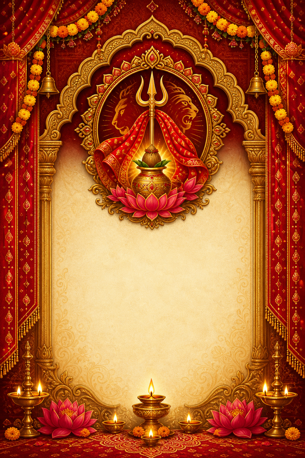 Mata Ki Chowki / Jagran hindi invitation template